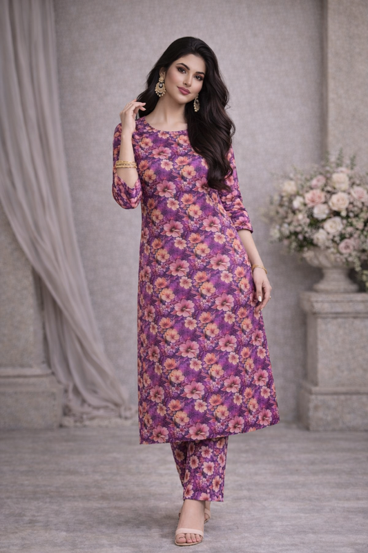TAM Floral Lawn Two Piece Dress