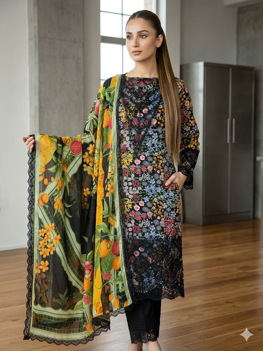 Fully Embroidered Dress