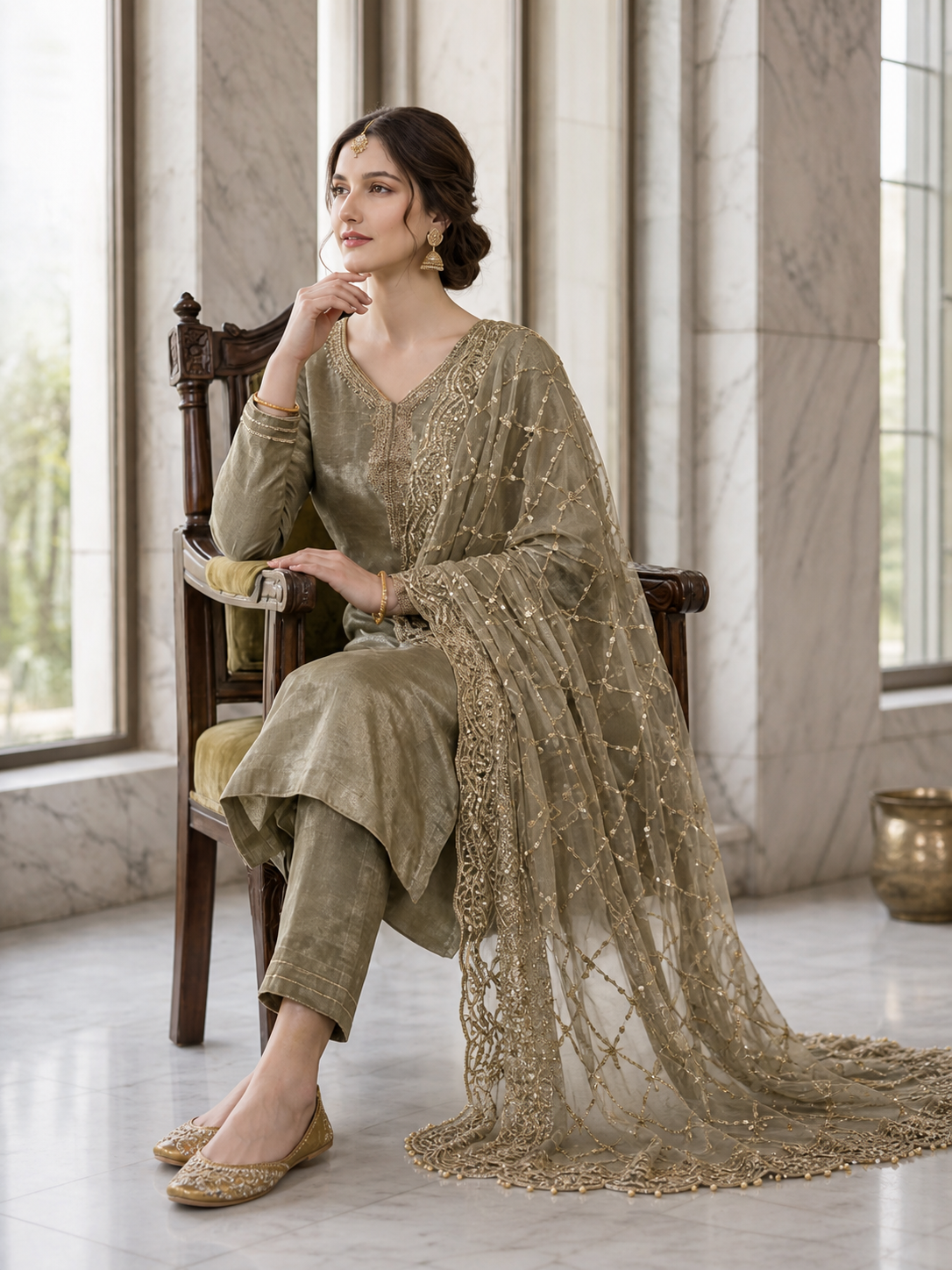 Premium Silk Stitched Dress